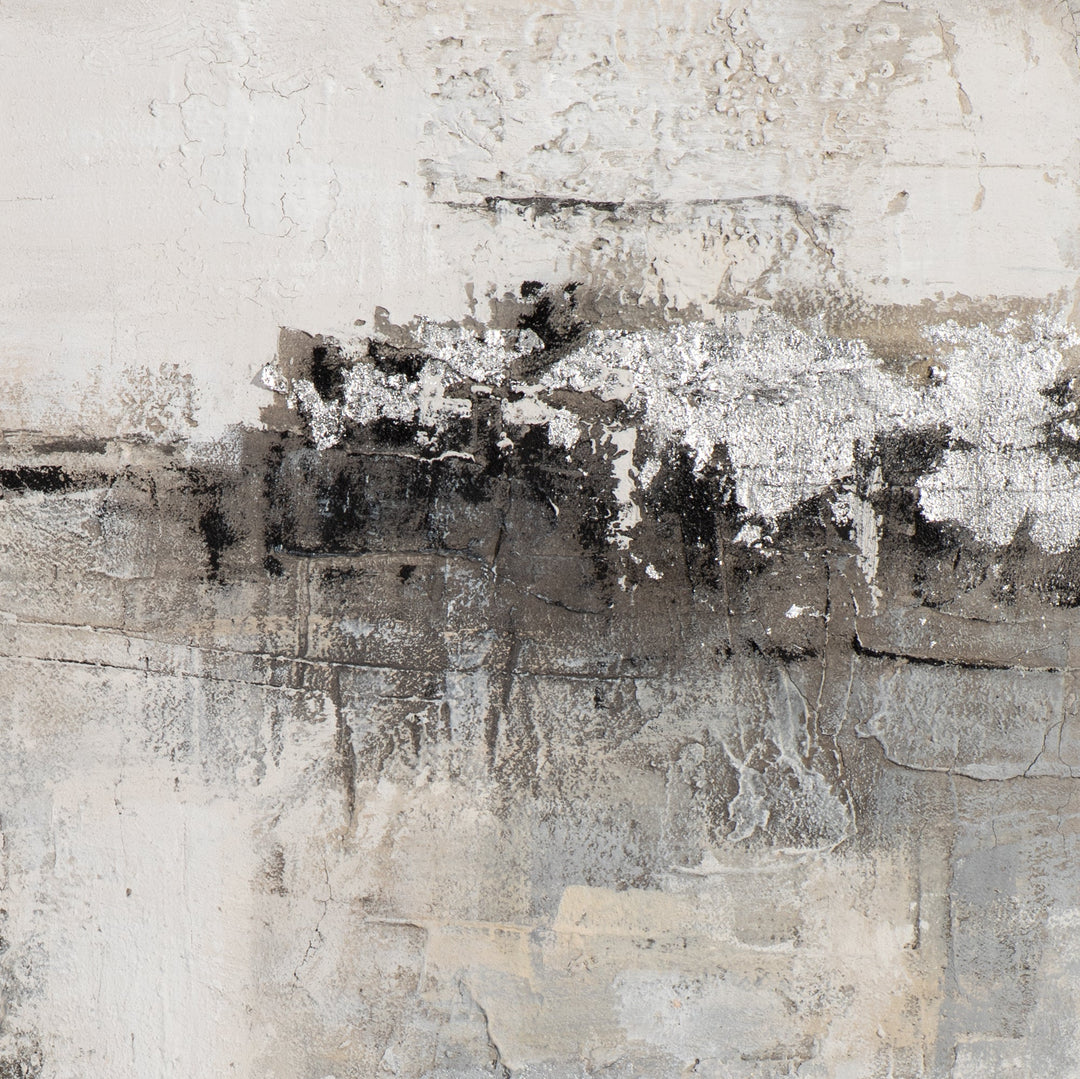 Abstrakte Variation in Grau und Silber