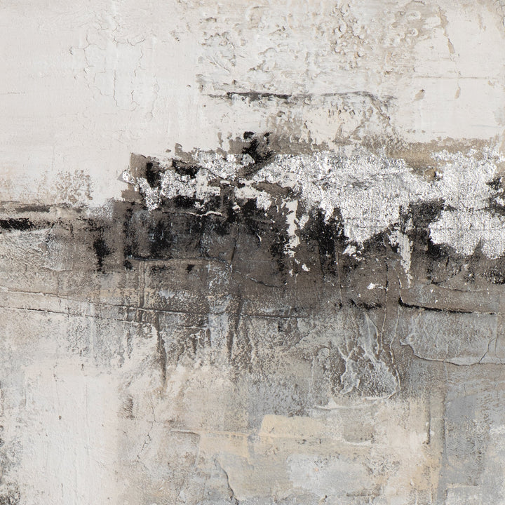 Abstrakte Variation in Grau und Silber