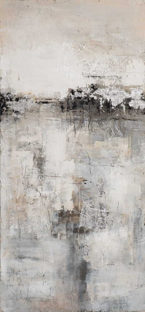 Abstrakte Variation in Grau und Silber
