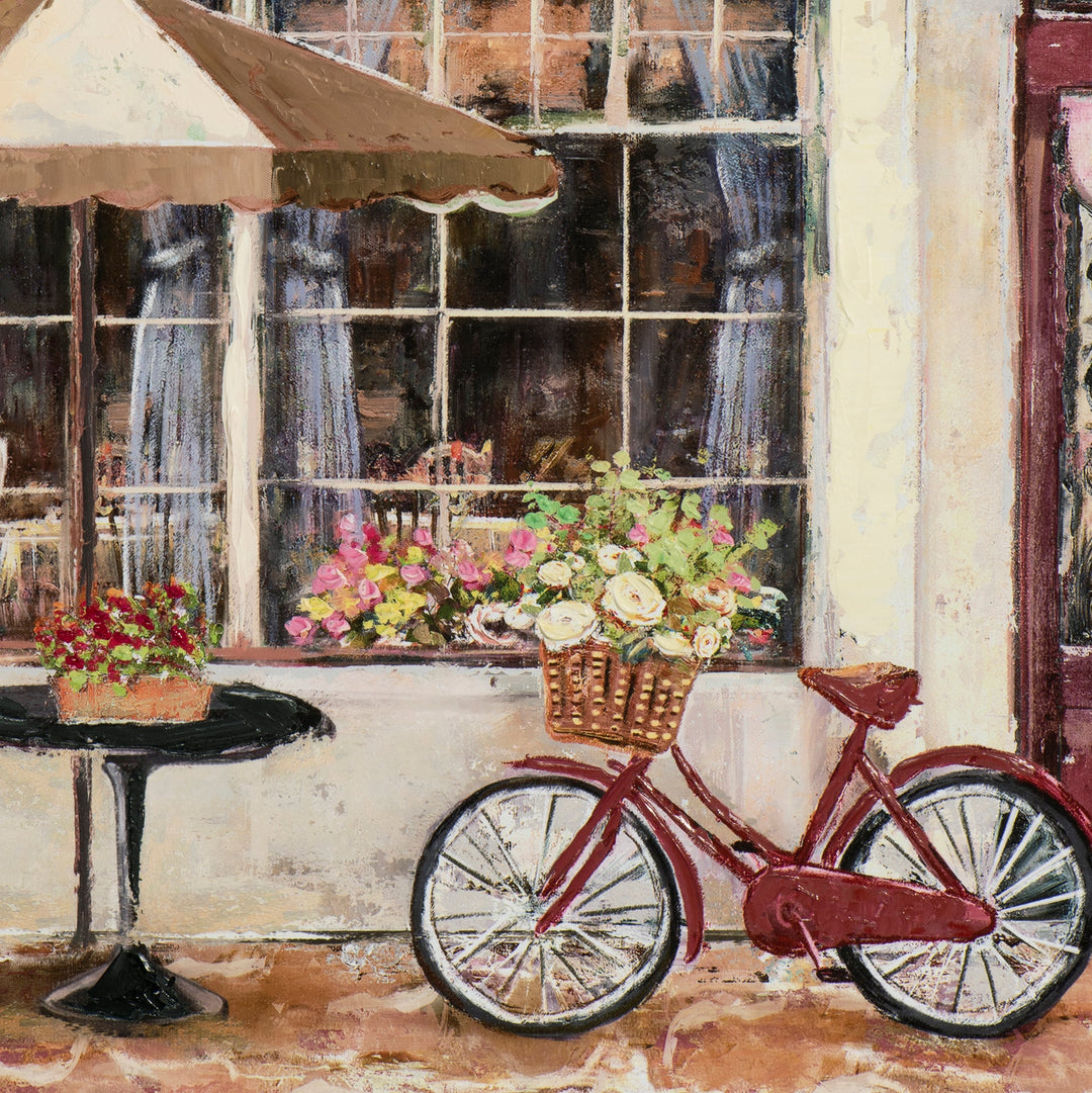Straßencafé in rot