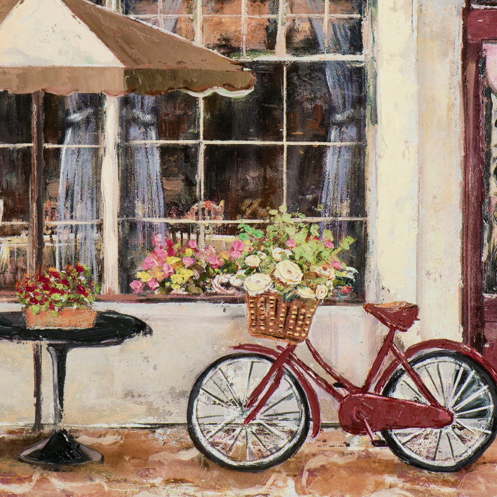 Straßencafé in rot