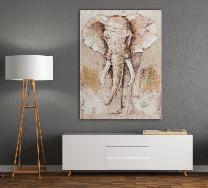 Hellbrauner afrikanischer Elefant