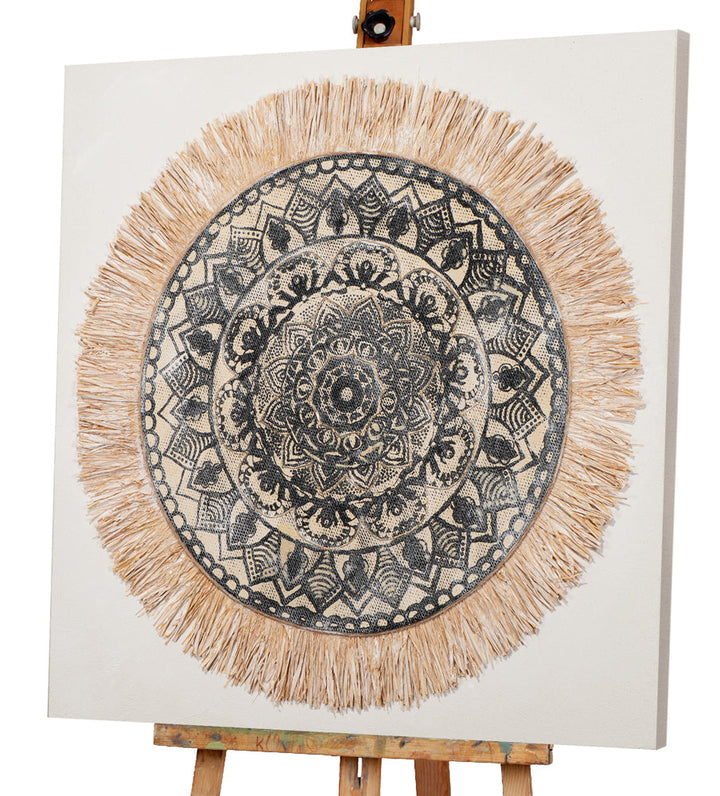 Natur-Mandala "Boho Style" – Handgemaltes Acrylgemälde