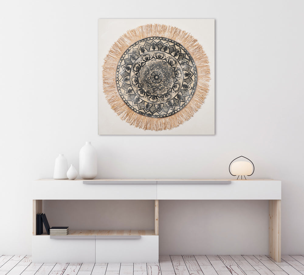 Natur-Mandala "Boho Style" – Handgemaltes Acrylgemälde