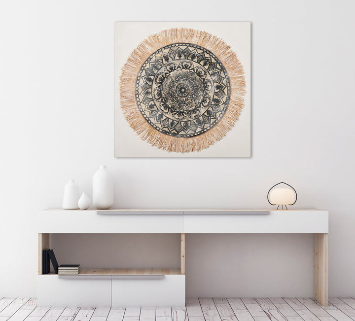 Natur-Mandala "Boho Style" – Handgemaltes Acrylgemälde
