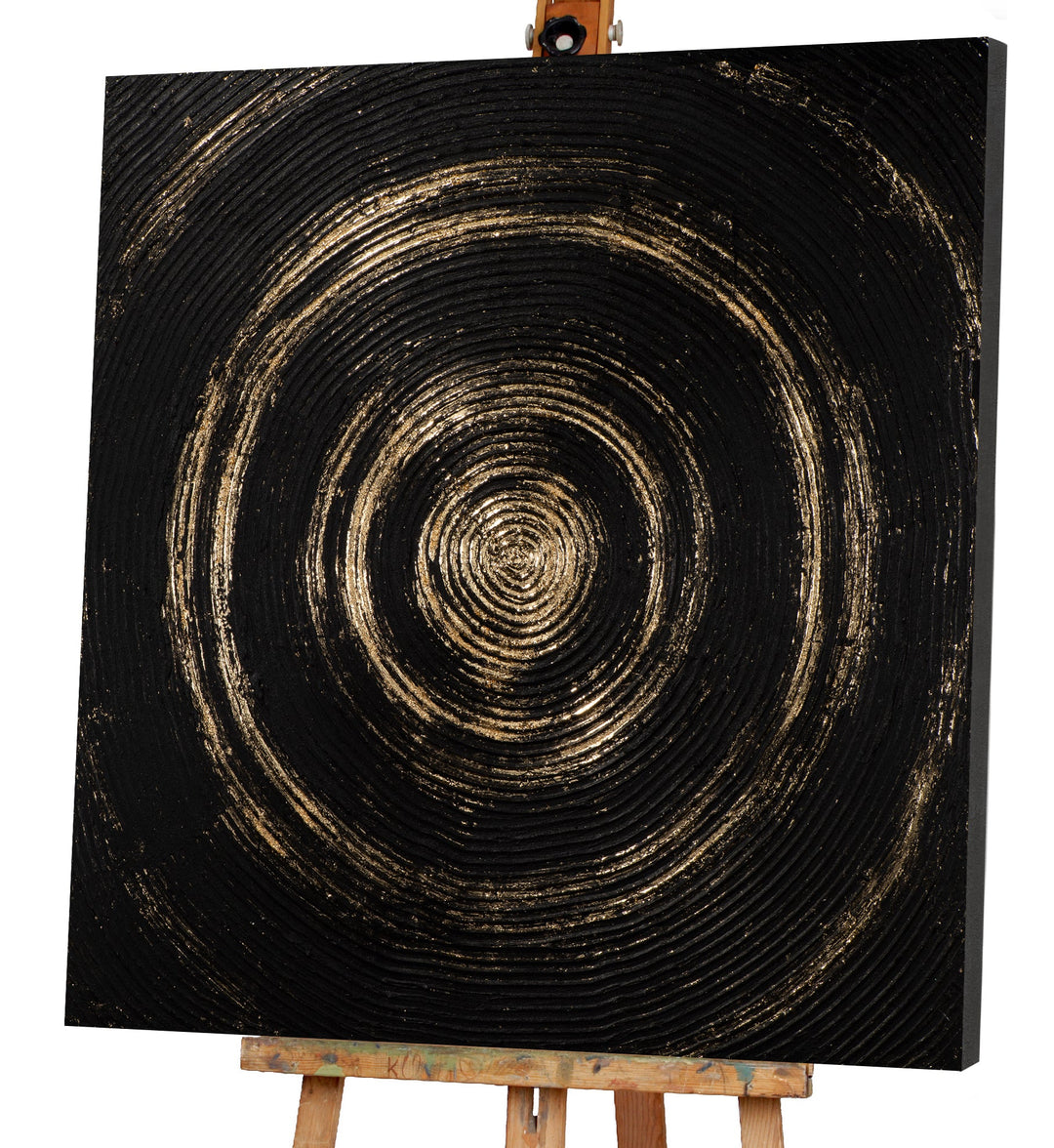Elegantes Mandala in Schwarz-gold