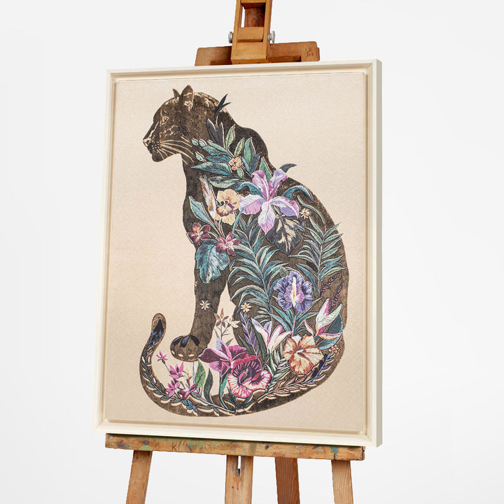 Wandbild Blossom Panther