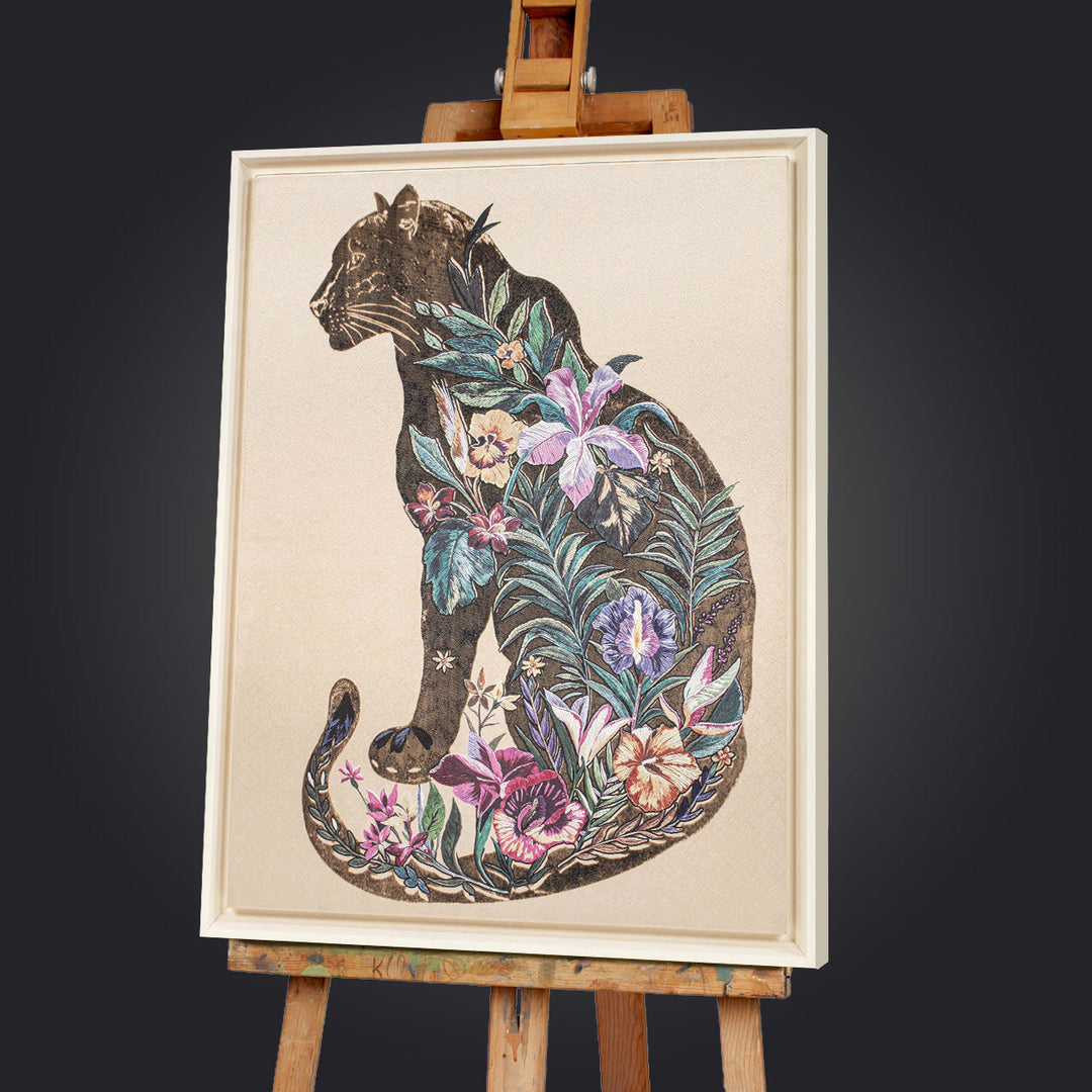 Wandbild Blossom Panther