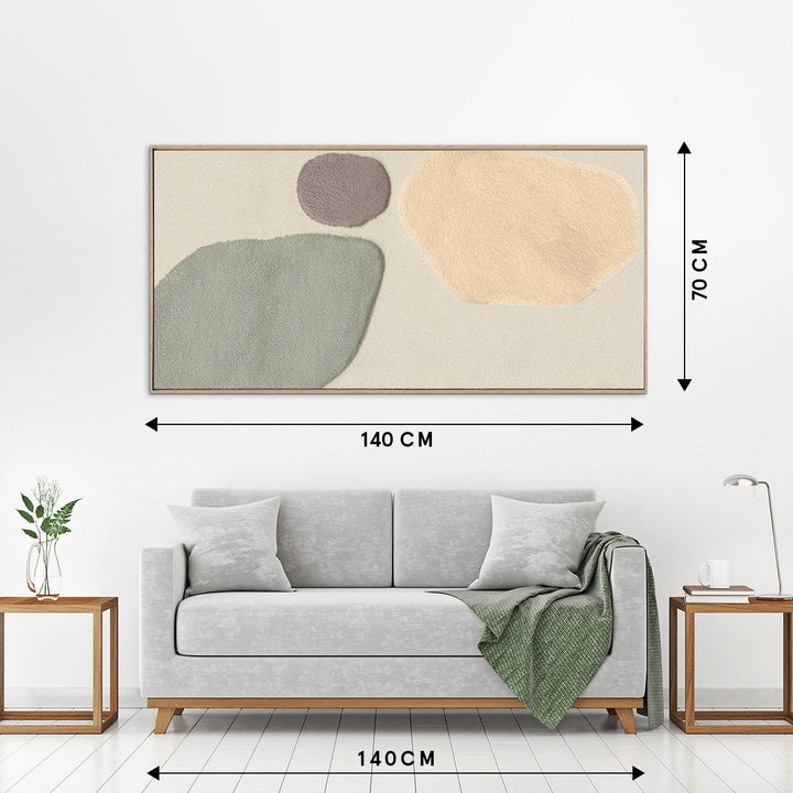 Wandbild Fluffy Moon Fields jade