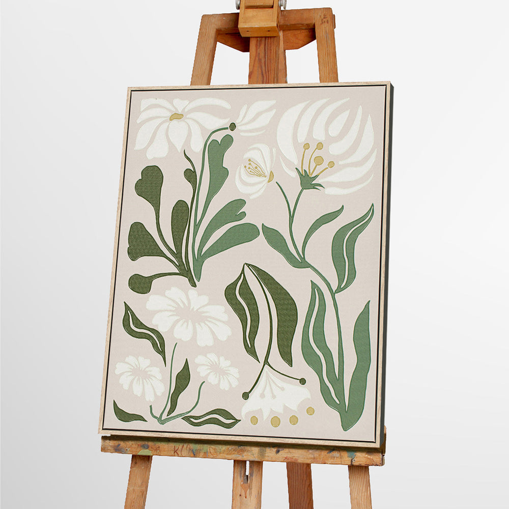 Natural Flowers – Handveredelter Kunstdruck auf Leinwand