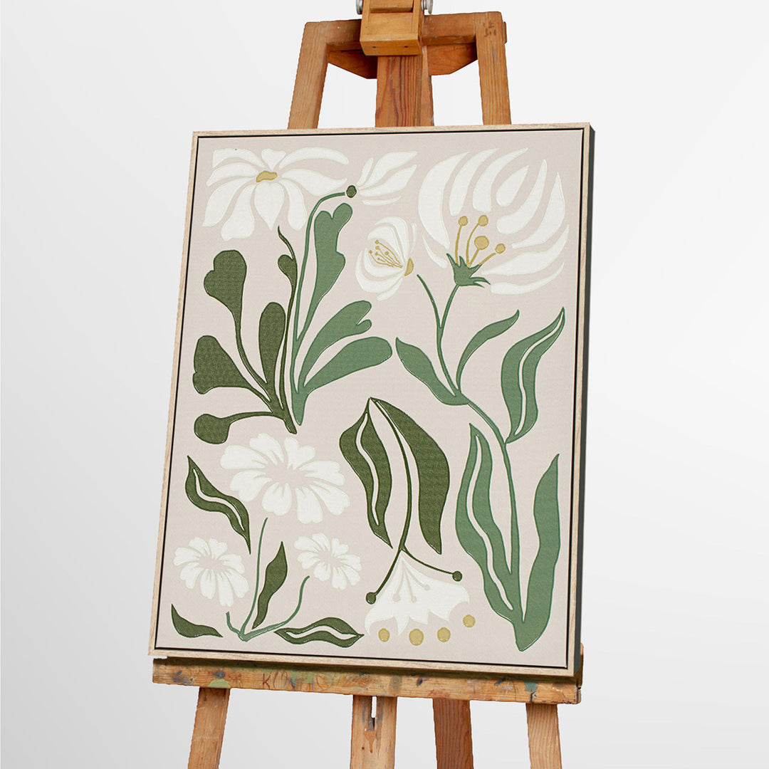 Natural Flowers – Handveredelter Kunstdruck auf Leinwand