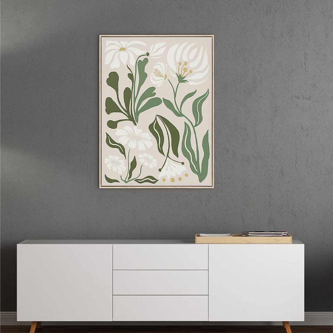 Natural Flowers – Handveredelter Kunstdruck auf Leinwand