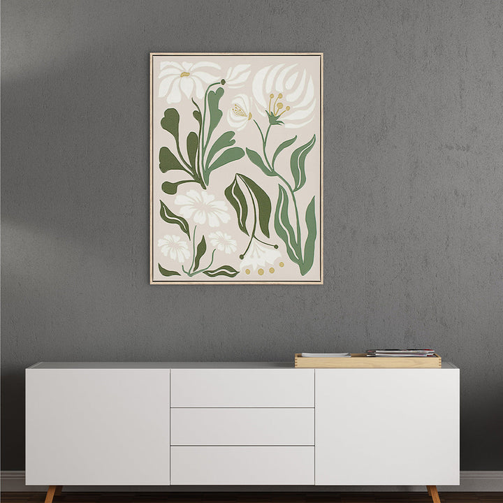 Natural Flowers – Handveredelter Kunstdruck auf Leinwand