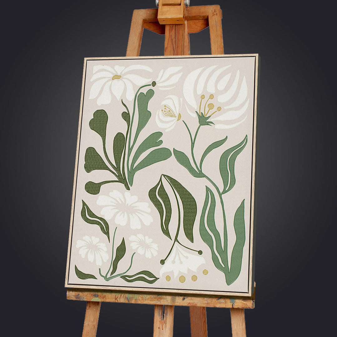 Natural Flowers – Handveredelter Kunstdruck auf Leinwand