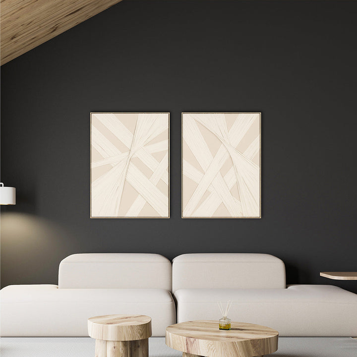 Stretched Forms (90 x 120 cm) – Handgemaltes Acrylgemälde