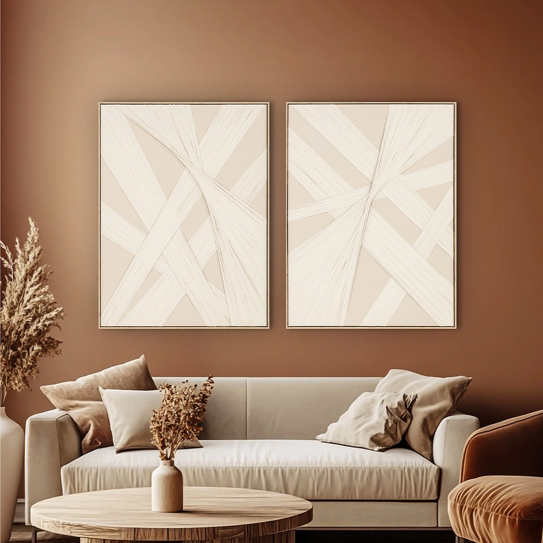 Stretched Forms (90 x 120 cm) – Handgemaltes Acrylgemälde