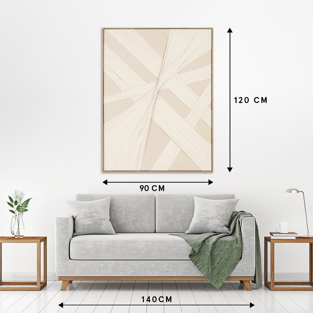 Stretched Forms (90 x 120 cm) – Handgemaltes Acrylgemälde