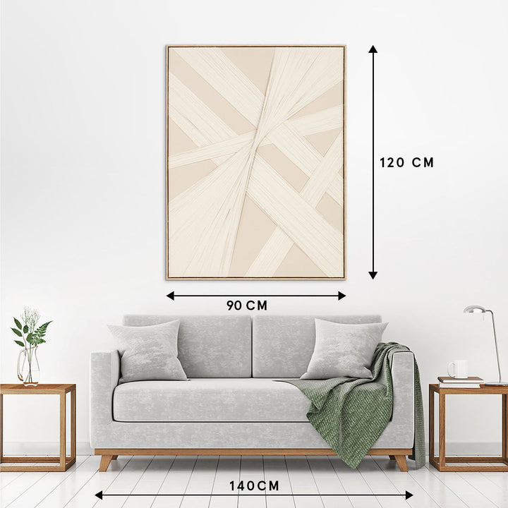 Stretched Forms (90 x 120 cm) – Handgemaltes Acrylgemälde