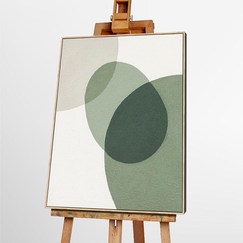 Green Dots (80 x 100 cm) – Handgemaltes Acrylgemälde