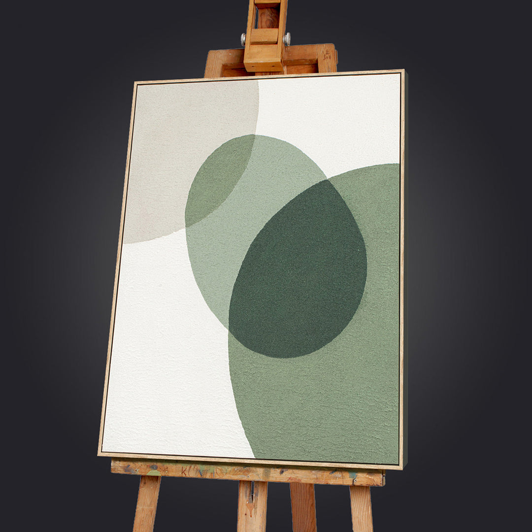 Green Dots (80 x 100 cm) – Handgemaltes Acrylgemälde