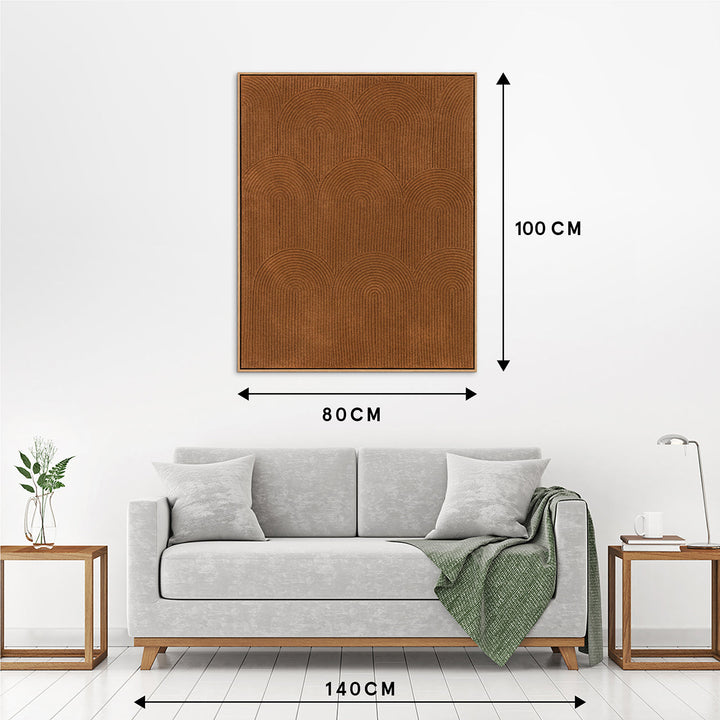 Earth-toned Arches – Handveredelter Kunstdruck auf Leinwand