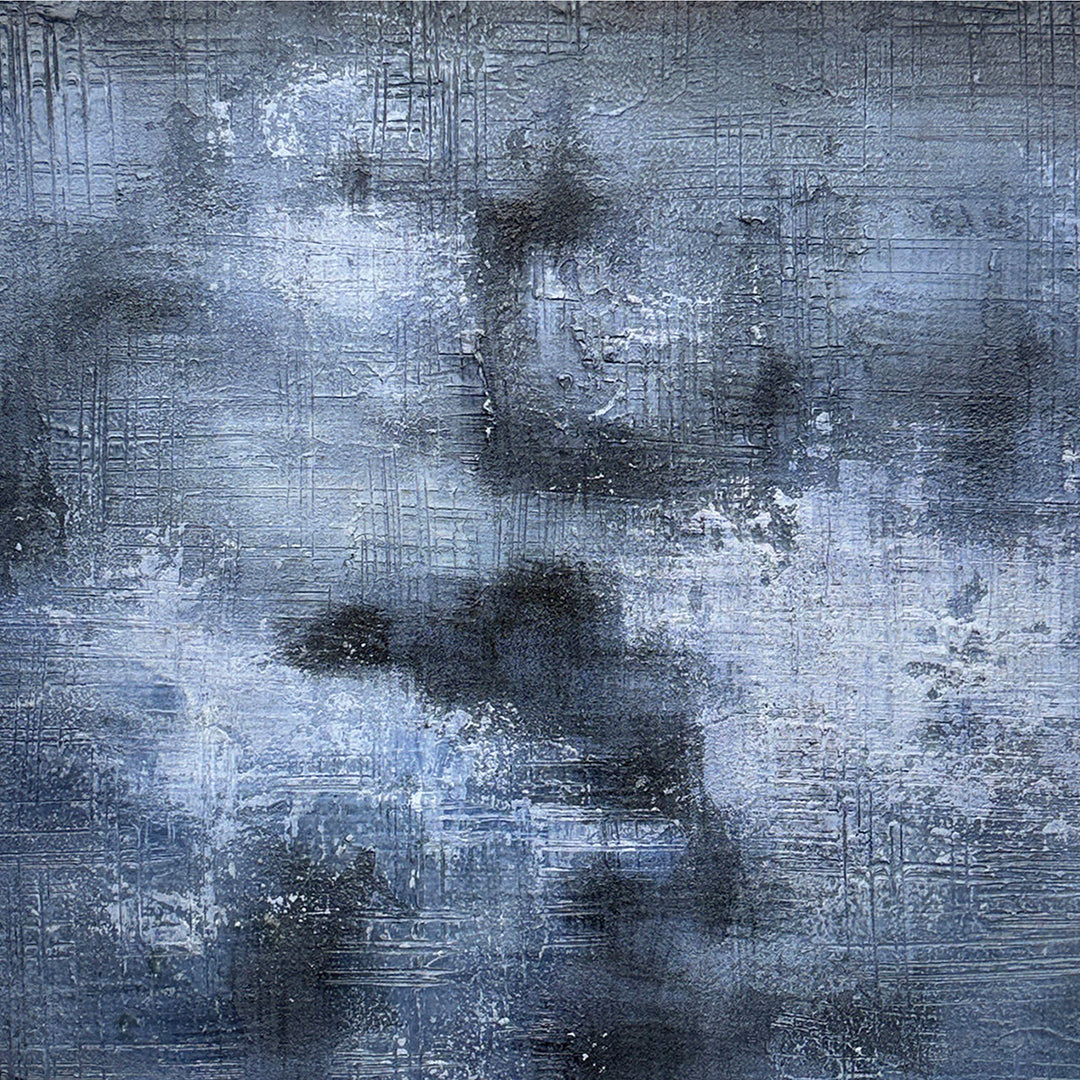 Deep Blue (90 x 120 cm) – Handveredelter Kunstdruck auf Leinwand