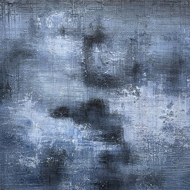 Deep Blue (90 x 120 cm) – Handveredelter Kunstdruck auf Leinwand