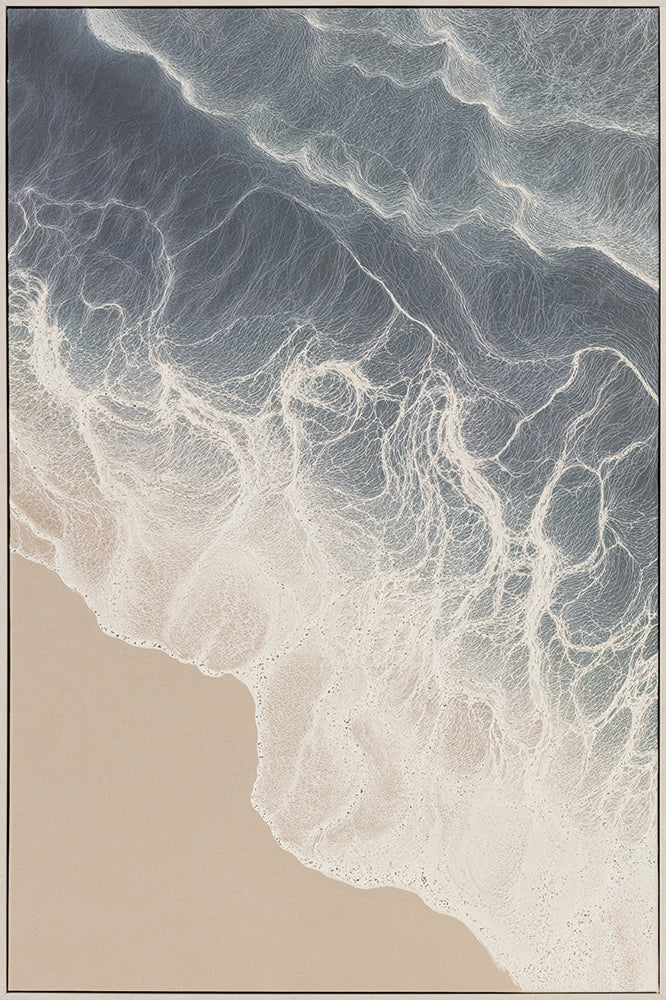 Silver Tide – Handveredelter Kunstdruck auf Leinwand