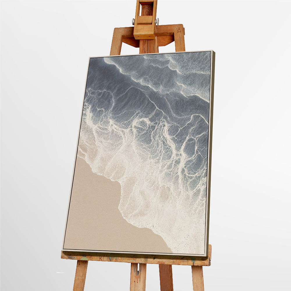 Silver Tide – Handveredelter Kunstdruck auf Leinwand