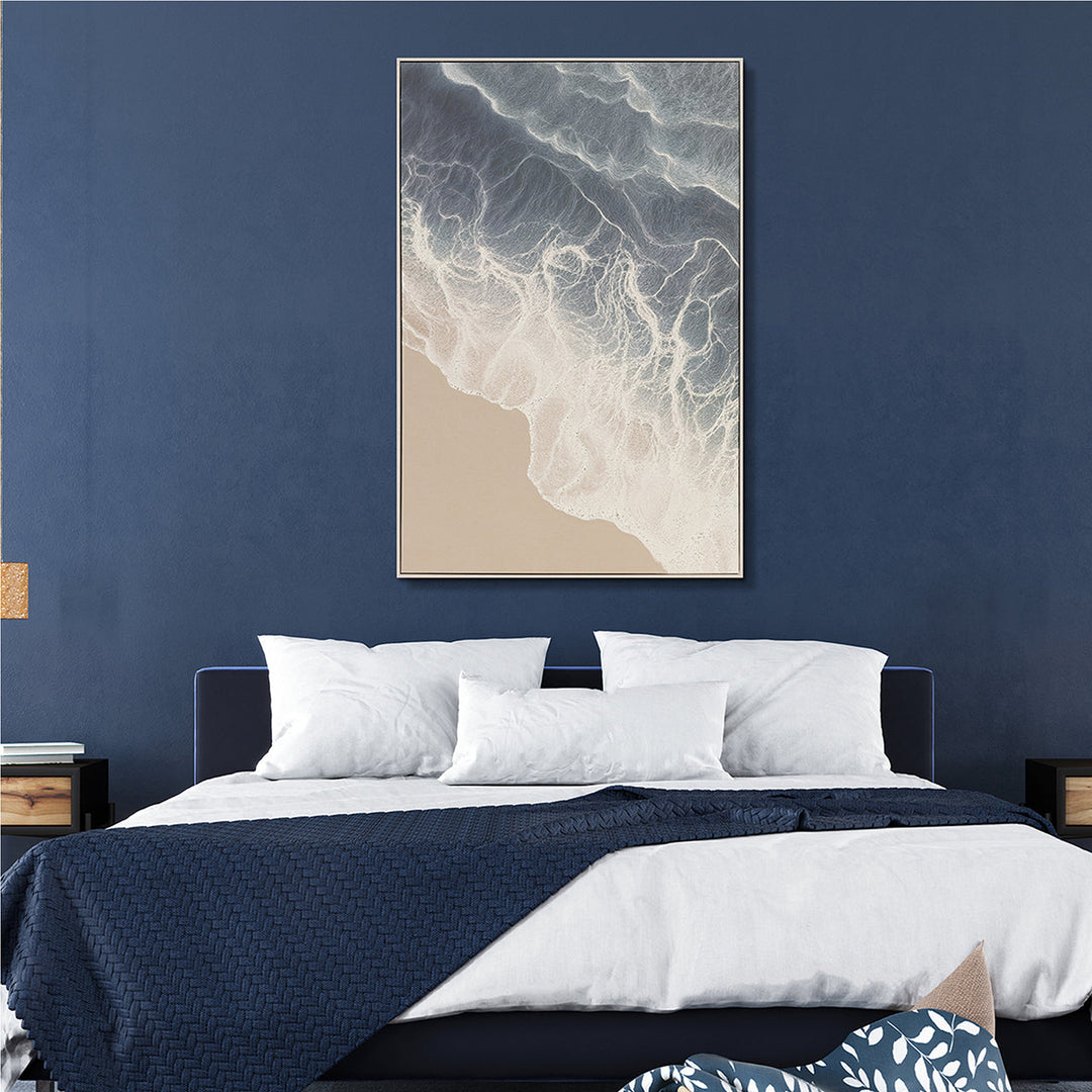 Silver Tide – Handveredelter Kunstdruck auf Leinwand