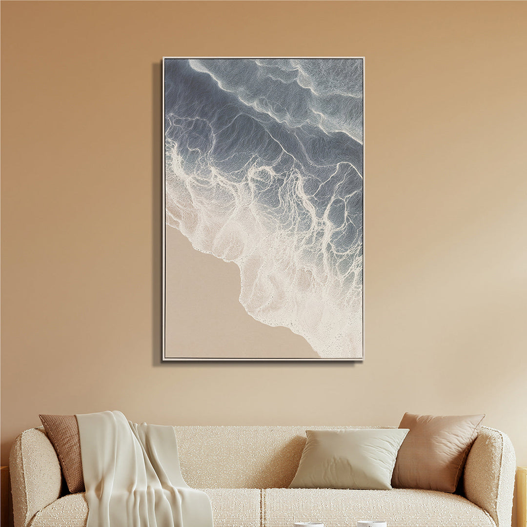 Silver Tide – Handveredelter Kunstdruck auf Leinwand
