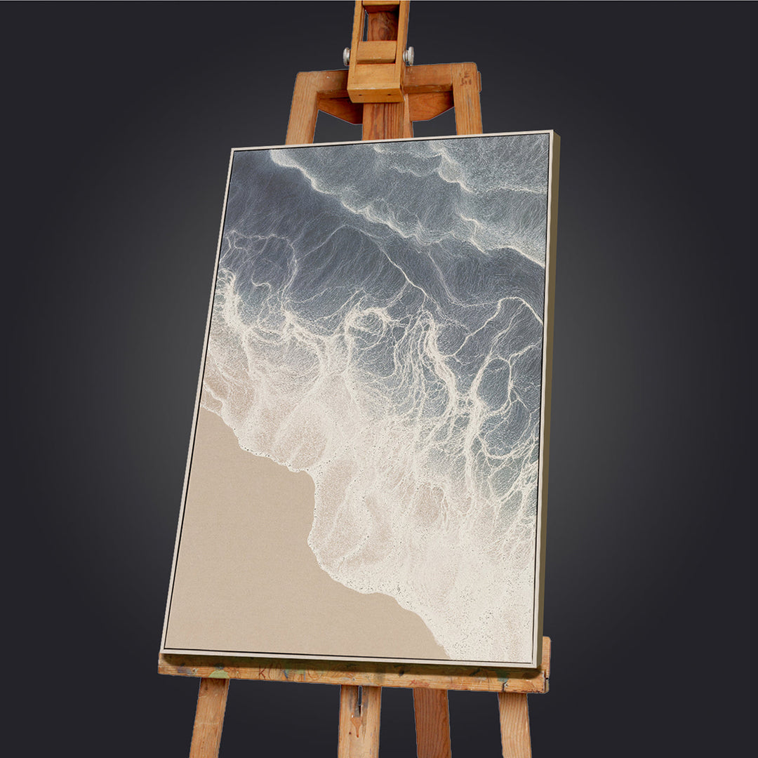 Silver Tide – Handveredelter Kunstdruck auf Leinwand