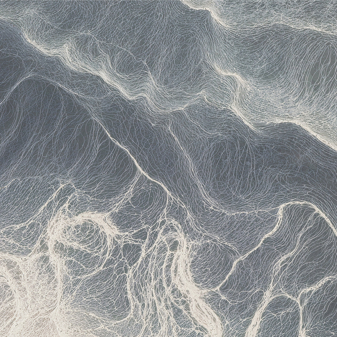 Silver Tide – Handveredelter Kunstdruck auf Leinwand