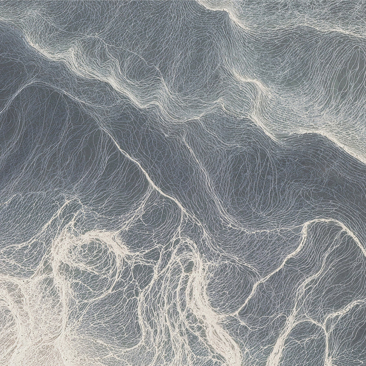Silver Tide – Handveredelter Kunstdruck auf Leinwand