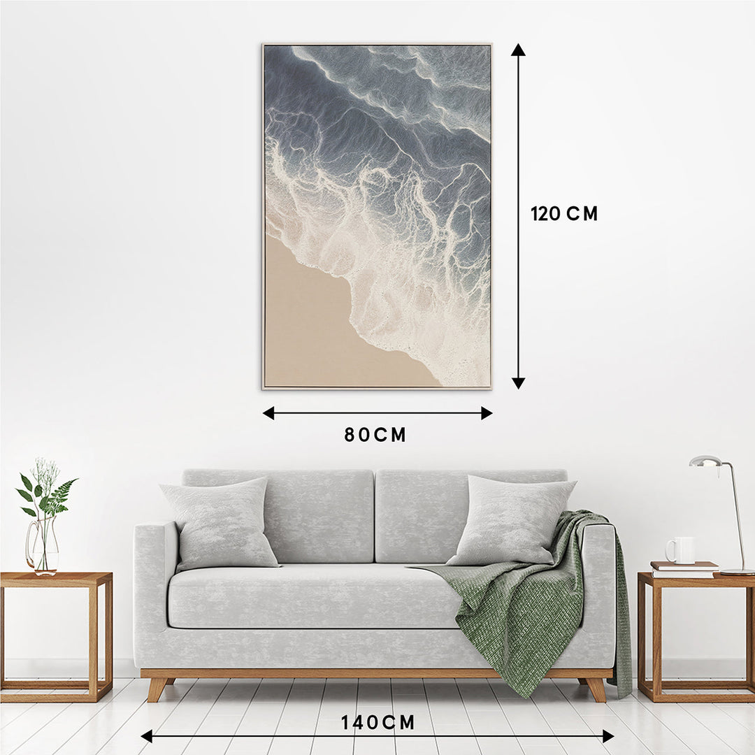 Silver Tide – Handveredelter Kunstdruck auf Leinwand