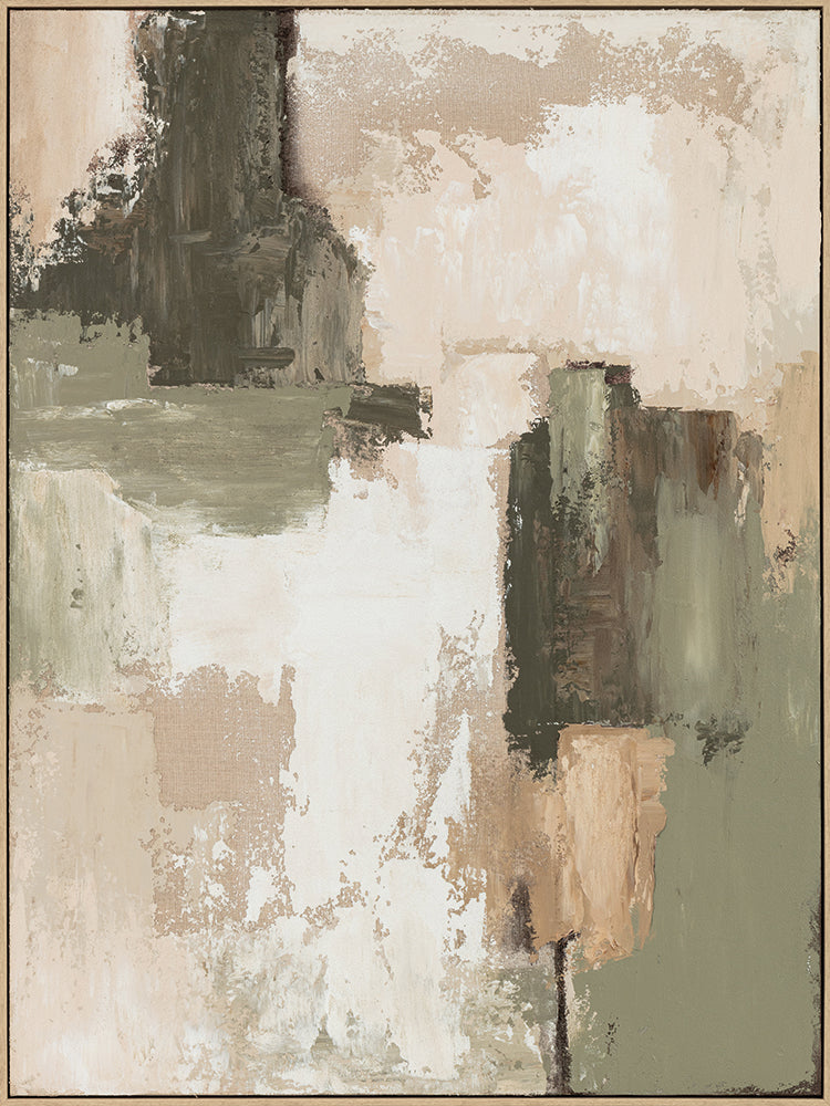 Organic Minimalism – Handveredelter Kunstdruck auf Leinwand