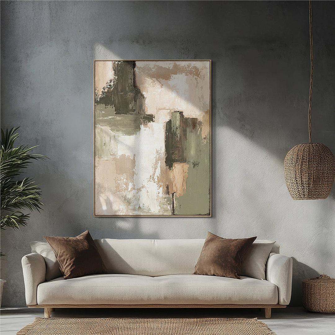 Organic Minimalism – Handveredelter Kunstdruck auf Leinwand