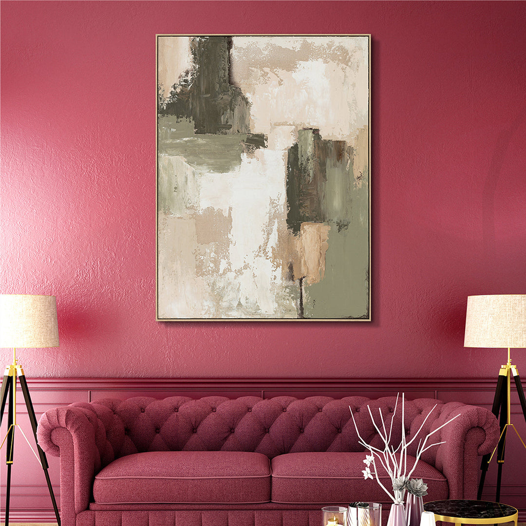 Organic Minimalism – Handveredelter Kunstdruck auf Leinwand