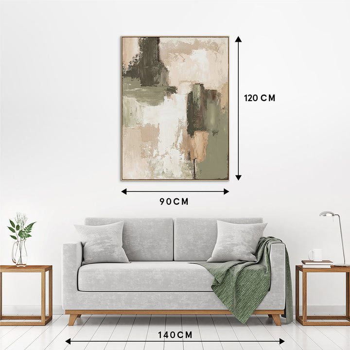 Organic Minimalism – Handveredelter Kunstdruck auf Leinwand