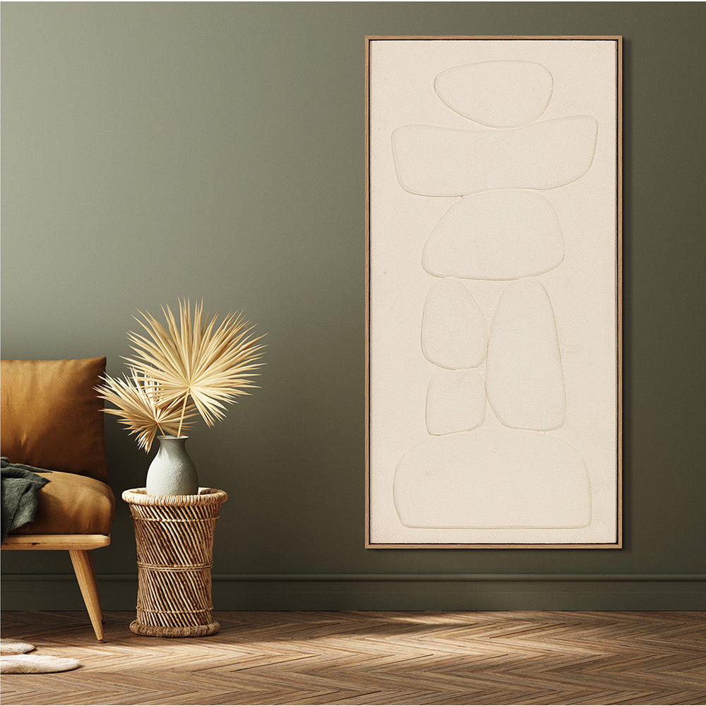 Stone Harmony (60 x 120 cm) – Handveredelter Kunstdruck auf Leinwand