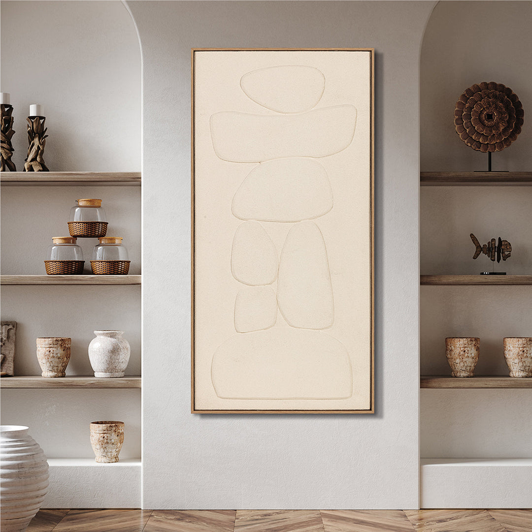 Stone Harmony (60 x 120 cm) – Handveredelter Kunstdruck auf Leinwand