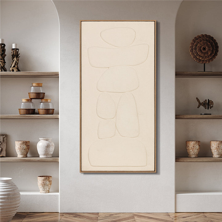 Stone Harmony (60 x 120 cm) – Handveredelter Kunstdruck auf Leinwand