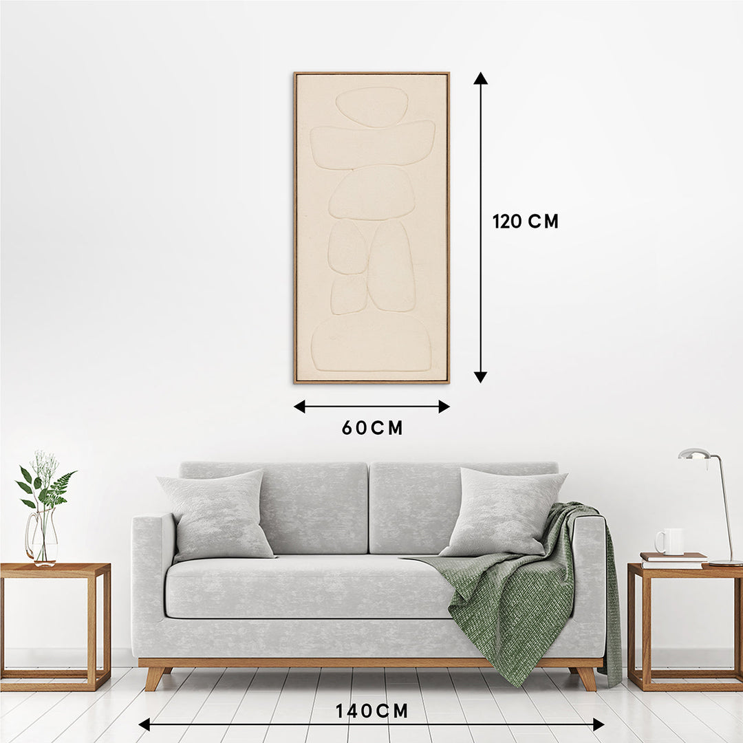 Stone Harmony (60 x 120 cm) – Handveredelter Kunstdruck auf Leinwand