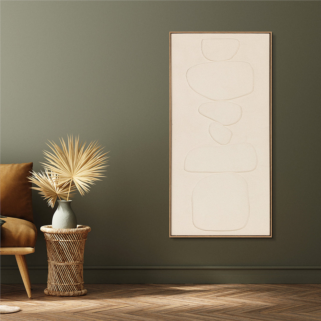 Stone Harmony (60 x 120 cm) – Handveredelter Kunstdruck auf Leinwand