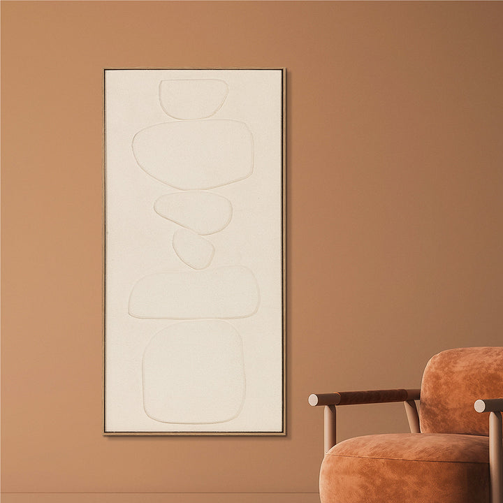 Stone Harmony (60 x 120 cm) – Handveredelter Kunstdruck auf Leinwand