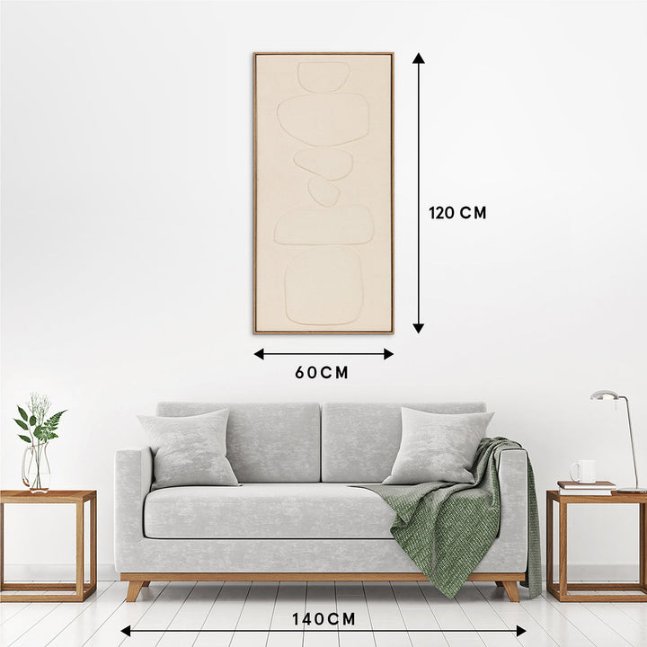 Stone Harmony (60 x 120 cm) – Handveredelter Kunstdruck auf Leinwand