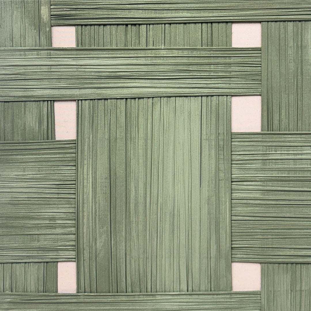 Soft Bamboo Patchwork – Handveredelter Kunstdruck auf Leinwand