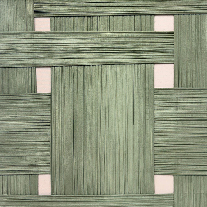 Soft Bamboo Patchwork – Handveredelter Kunstdruck auf Leinwand
