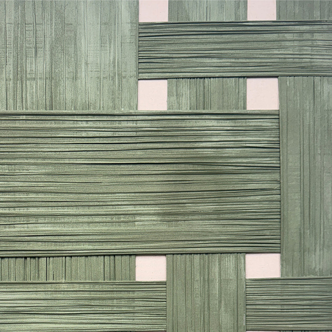 Soft Bamboo Patchwork – Handveredelter Kunstdruck auf Leinwand