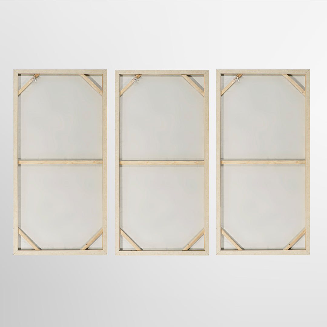 Soft Natural Geometry (70 x 105 cm) – Handveredelter Kunstdruck auf Leinwand